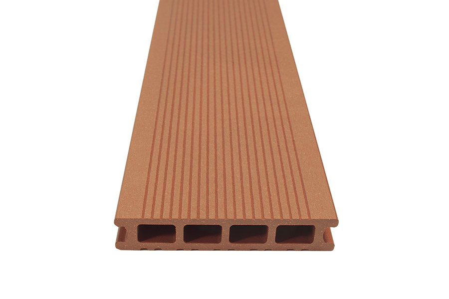 Savadeck Classic 5 Terracotta deking daska – čeoni prikaz šupljeg kompozitnog profila